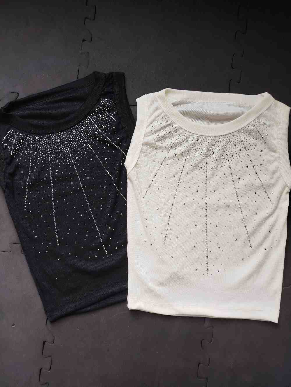 تاپ سنگدوزی مشکی،تاپ سفید کبریتی